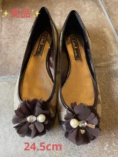 【美品】コーチ　パンプス　24.5cm