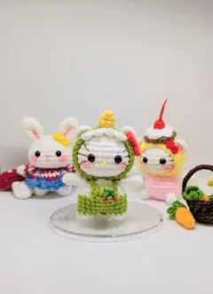 あみぐるみ　猫　恐竜着ぐるみ　ハンドメイド　プレゼント