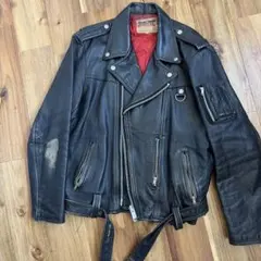 70sKADOYA ダブルライダースジャケット ブラックのサムネイル