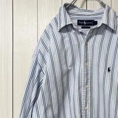 ラルフローレン Ralph Lauren ストライプ 長袖 シャツ 刺繍ロゴ