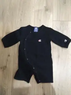 Champion ブラックロンパース 半袖 60〜70