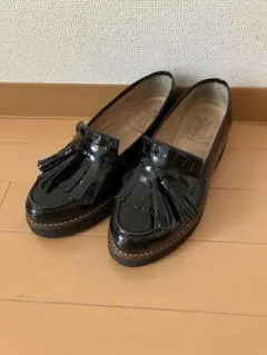 BONTRE ボントレ　タッセルローファー エナメル 厚底　黒　35のサムネイル