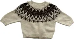 petit main フェアアイル柄 ニットセーター S