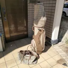 607 希少 ハリスツイード ゴルフ キャディバッグ タータンチェック