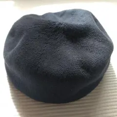 14+ ICHIYON PLUS 黒のニットベレー帽 綿100% 58cm
