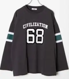 WEGO ウィゴー　フットボール　ロンT 長袖Tシャツ　ヘビーウィイトのサムネイル