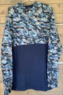 UNDER ARMOUR 迷彩柄 ネイビー ハーフジップ フード　ジャージ　XL