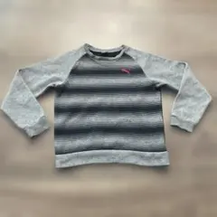 Puma ストライプ トレーナー グレー/ブラック