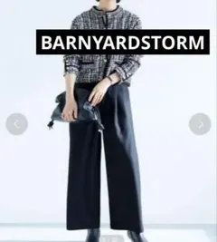 BARNYARDSTORM ワイドパンツ 圧縮ウールパンツ　ブラック