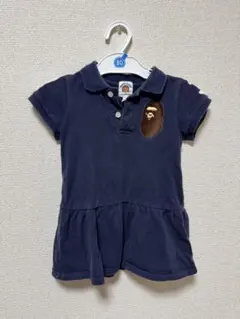 A BATHING APE 半袖ワンピース 90cm ネイビー エイプのサムネイル