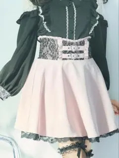 Ank Rouge アンクルージュ ハートベルト フリル ハイウエスト スカート