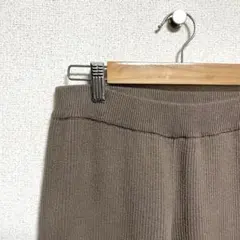 FREAK’S STORE リブフレア　スリット　ニットパンツ　ウエストゴム