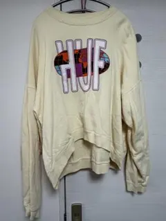 HUF クリーム色 スウェット S