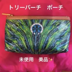 #Tory Burch# 葉模様ポーチ