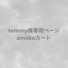 【tommy様専用ページ】amiiboカード