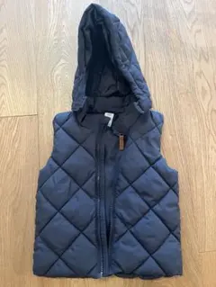 H&M ダークグレー フード付きベスト US 12M