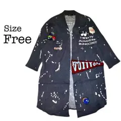 グランターブル パロディ ロングニットカーディガン フリーサイズ ユニセックス