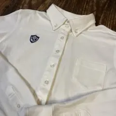 PEARLYGATES ホワイトボタンダウンシャツ