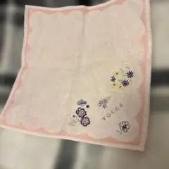 TOCCA 花柄刺繍 タオルハンカチ