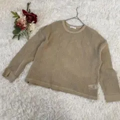 美品【chocol raffine robe 】メッシュニット (F)綿100%