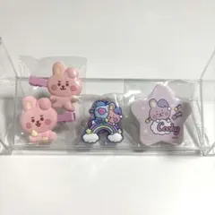 BTS BT21クッキー　キャラクターヘアクリップ　キーホルダー　缶バッチセット