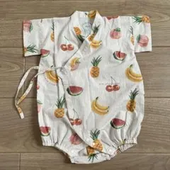 ジェラートピケ　フルーツ柄 ベビー甚平 80〜90