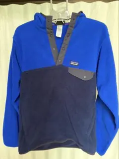Patagonia フリース フーディ ブルー ネイビー メンズ