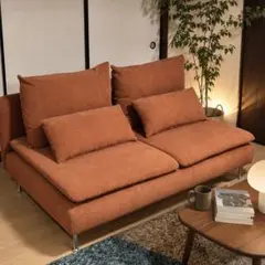 使用半年未満!!!】IKEA ソーデルハムン 3人掛け ケーリンゲ 赤茶色