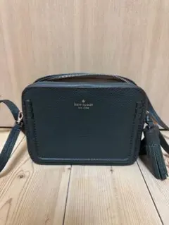 ケイトスペード　レザー　タッセル ショルダーバッグ グリーン 美品