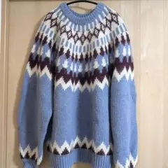 【目黒蓮雑誌着用】BEAMS ノルディック柄ニットL（雑誌付）