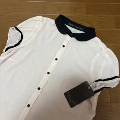 新品♡未使用♡ ザラ ZARA BASIC 半袖ブラウス♡ベビーピンク♡のサムネイル