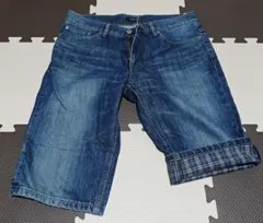 BURBERRY デニムショートパンツ チェック柄
