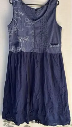 Cawaiiオリジナル お花刺繍が可愛いノースリーブワンピーススカート森ガールのサムネイル