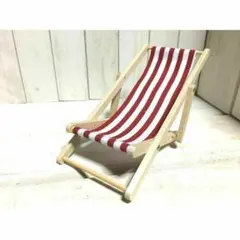 y680 インスタ映え 間違いなし！ドールハウス用 ビーチ チェア 赤 海 砂浜 y680◇ビーチ定番アイテム◇ ドールハウス 用 折りたたみ ビーチ