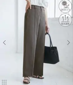 新品未使用　ロペピクニック　リネンライク　ピンストライプ　パンツ