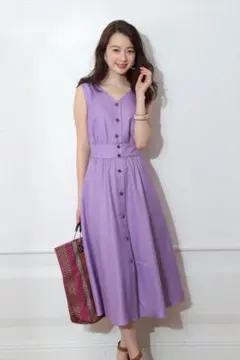 JUSGLITTY　カラータックノースリワンピース