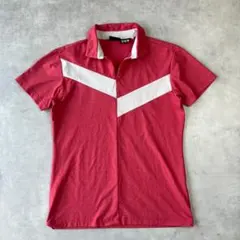 美品　スリクソンバイデサント 半袖ポロシャツ　M　ストライプ