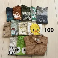 100 Tシャツ　まとめ売り　ベビー服　男の子　12枚　シャツ　夏　半袖