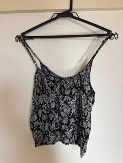 花柄キャミソール ブラック・ホワイト