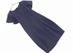 ZARA basic ザラ ベーシック ⭐︎フレア袖 ワンピース sizeM/紺
