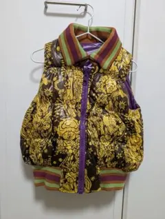 リバーシブル花柄ダウンベスト 100cm