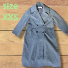 ✨ZARA✨　ザラ　ダブルブレスト ロングコート XXS グレー