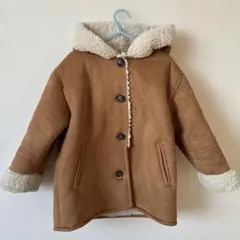 ZARA キッズ ムートン風コート 브라운