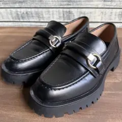 【美品】ZARA 厚底 ビットローファー トラックソール 35 23.0cm