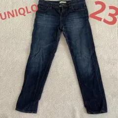 美品 デニム Gパン 23 ユニクロ ストレッチ スキニー ストレート パンツ