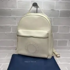 (極美品)大人気、コールハーン、バックパック、大容量、A-4可、オールレザー、白