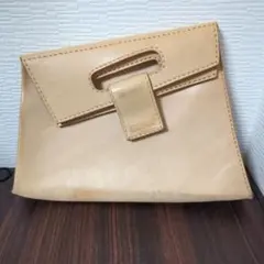ハンドメイド レザー クラッチバッグ