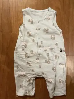 クマ柄ロンパース 70サイズ　バースデイ　フタフタ