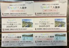 2名様分　ひらかたパーク株主ご入園券&ザ・ブーン入場券&フリーパス割引券のサムネイル