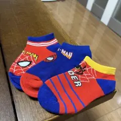 『新品未使用』スパイダーマン キッズ靴下 3足セット　5歳〜8歳